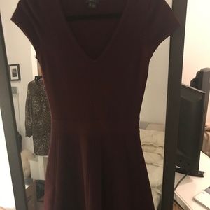 Theory Fit & Flare V-Neck Knit Dress